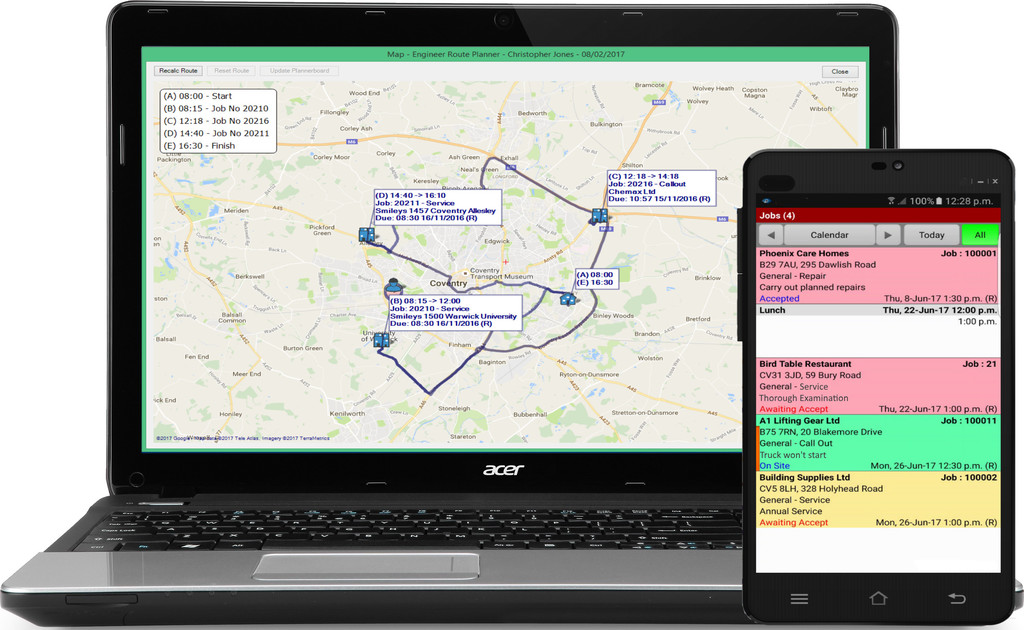 Seamless transition to electronic documentation for Stacatruc